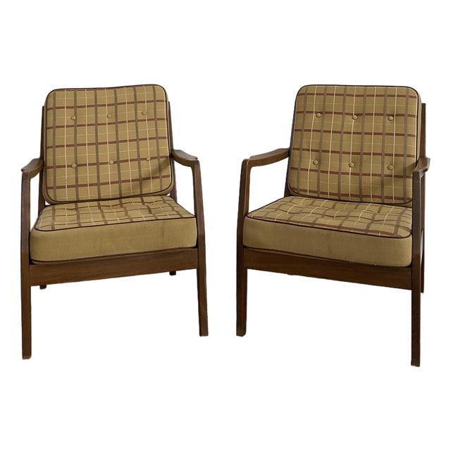 Pair of Mid-Century Modern Ole Wanscher Danish Armchairs For Sale