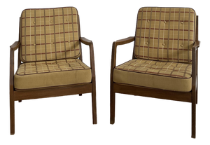Pair of Mid-Century Modern Ole Wanscher Danish Armchairs