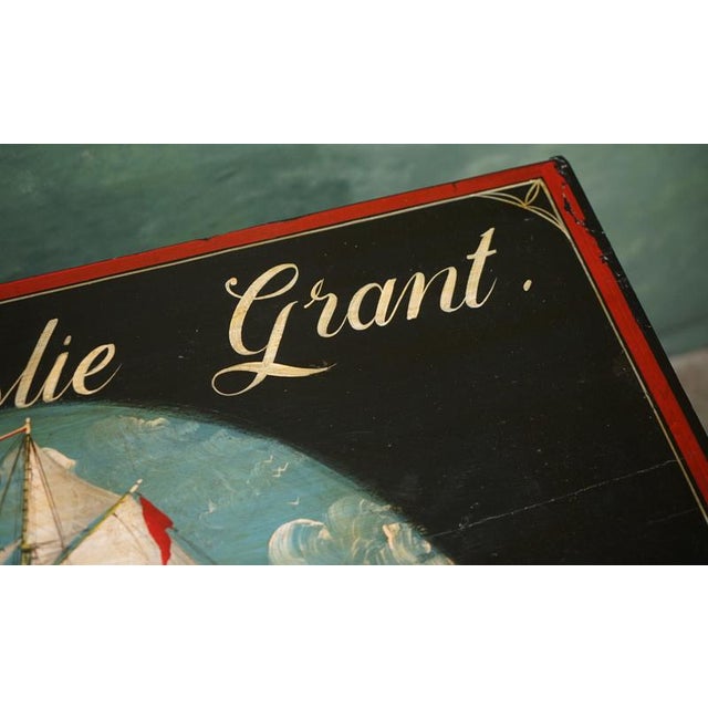 Wood Antique Chest of Drawers with Hand-Painted Nautical Ships, Bristol, United Kingdom, 1892 For Sale - Image 7 of 18
