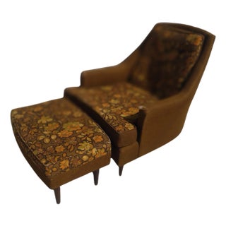 Schnadig Adrian Pearsall Style Lounge Chair and Ottoman For Sale
