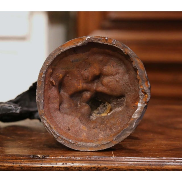 Early 20th Century French Polished Iron Rooster Figure For Sale - Image 10 of 11