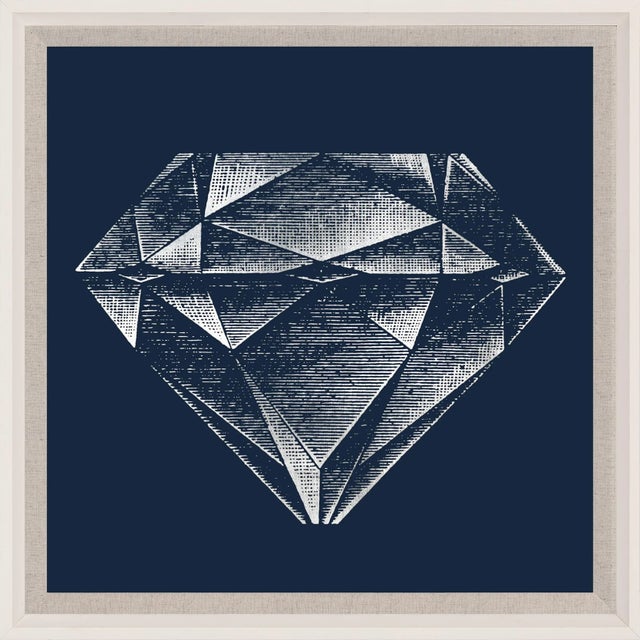 Contemporary Diamonds: Round Solitaire, Framed Artwork For Sale - Image 3 of 3