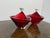 Glass Bohemia Crystal Lidded Geometric Bowls, Pair For Sale - Image 7 of 12