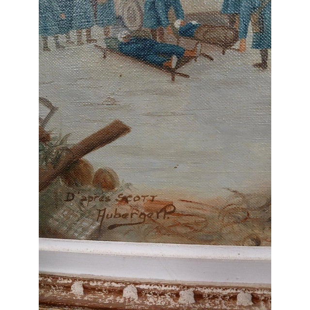 After Georges Bertin Scott, The Automobile During the War, 1890s, Oil on Canvas For Sale - Image 6 of 9
