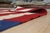 Traditional 5x8 Maya Dazzling Red Geometric Modern Flatweave Wool Carpet Rug For Sale - Image 3 of 4