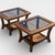 Pair of Late Mid-Century Oak Side Tables With Smoked Glass Tops, Mid-Century Modern, 1970s For Sale - Image 4 of 18