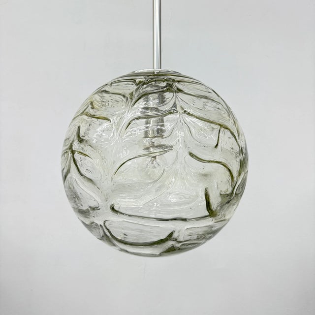 Vintage Glass Hanging Lamp from Doria Leuchten, 1970s For Sale - Image 9 of 18
