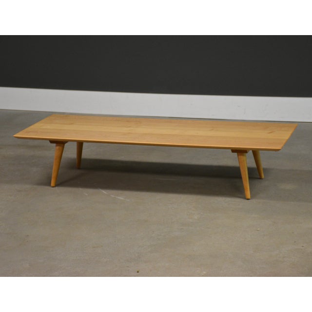 Winchendon Furniture “Planner Group” 1950s Refinished Paul McCobb Planner Group 48” Coffee Table Bench For Sale - Image 4 of 6