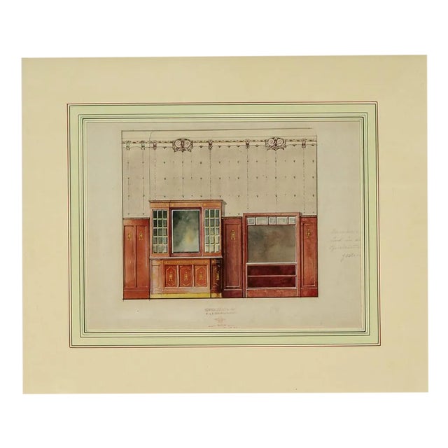 Interior Cabinet Rendering Painting For Sale