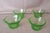 Uranium Glass Set of 4 Green Tea Cups Early 20th Century For Sale - Image 6 of 18