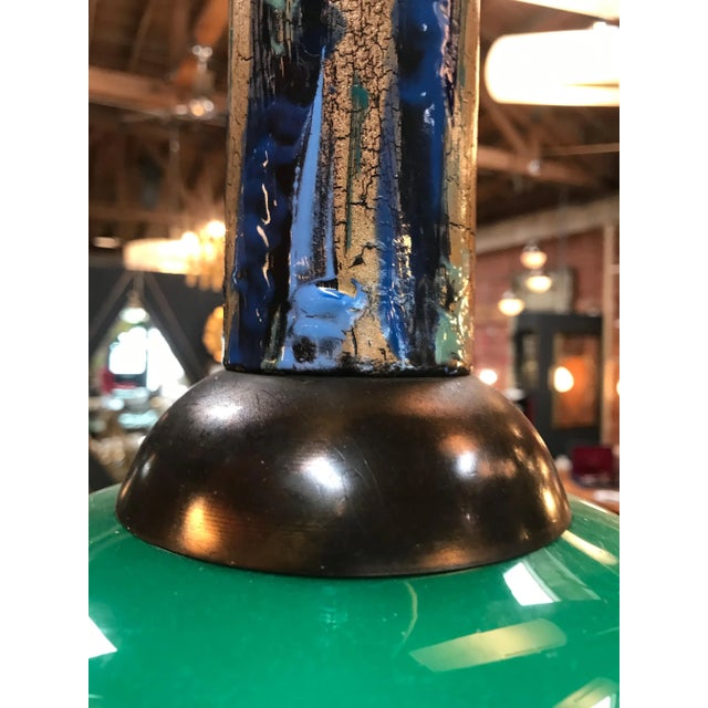 Metal Esperia Pendants Cold Painted in Orange and Green, Italy, 1970s - a Pair For Sale - Image 7 of 11