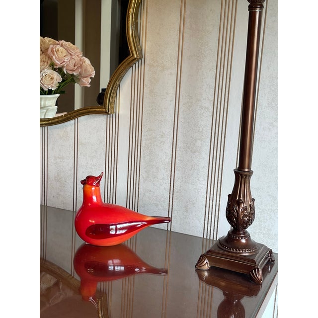 Oiva Toiika Hand Blown Glass Cardinal For Sale - Image 12 of 12