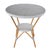Spritely Home Accent Furniture Tobias 30 in. W Outdoor Round Rattan and Metal Bistro Table, Blue/White Dot / Natural Rattan Frame For Sale - Image 4 of 9