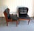Wood Midcentury Black Leather/Wood Tufted Side Chairs - Pair For Sale - Image 7 of 10