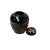 Asian Oriental Black Glaze Porcelain Small Round Jar Golden Flower Graphic For Sale - Image 3 of 5