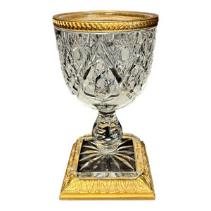 French Cut Crystal and Ormolu Compote