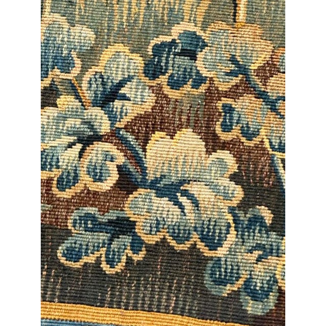 Vintage French Aubusson Tapestry in Silk and Wool, 1940s For Sale - Image 10 of 18