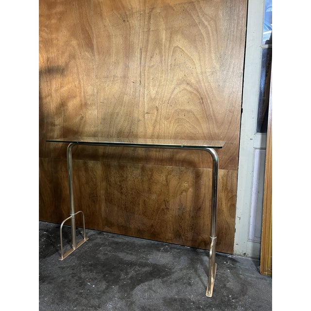 Glass Console Table, 1980s For Sale - Image 13 of 16