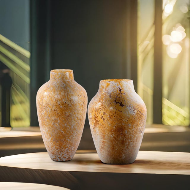 Zynsky Art Glass in Soft Amber- Short For Sale - Image 10 of 10