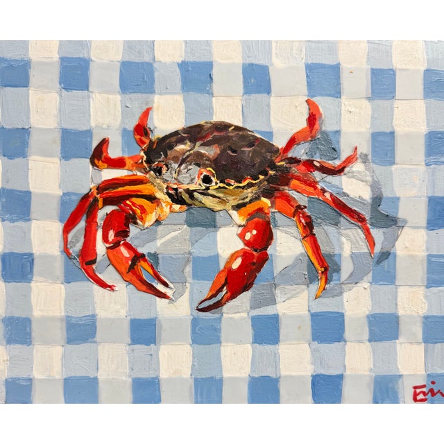 Impressionist “Nantucket Crab” Acrylic Painting For Sale - Image 3 of 10