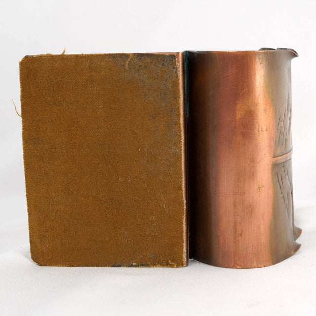 Copper Vintage Copper Leaf Bookend 1930's For Sale - Image 8 of 8