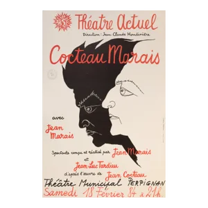 1984 Original French Theatre Poster, Théatre Actuel Cocteau Marais