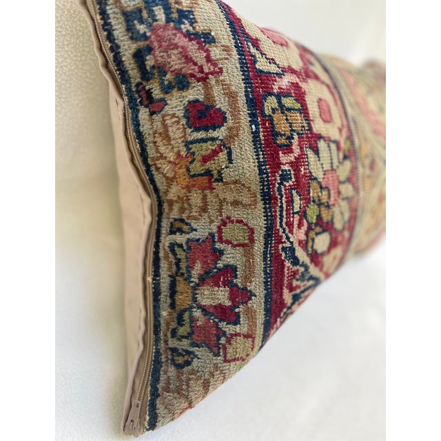 Pillow Upholstered With Antique Rug For Sale In Los Angeles - Image 6 of 8