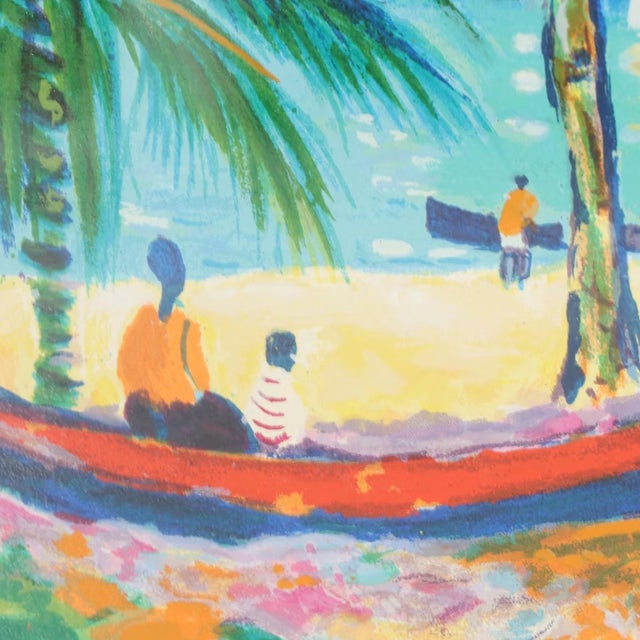 Vintage Limited Edition Jean-Claude Picot Serigraph "Barques De Pêche en Guadeloupe" Signed and Numbered. For Sale In Cincinnati - Image 6 of 8