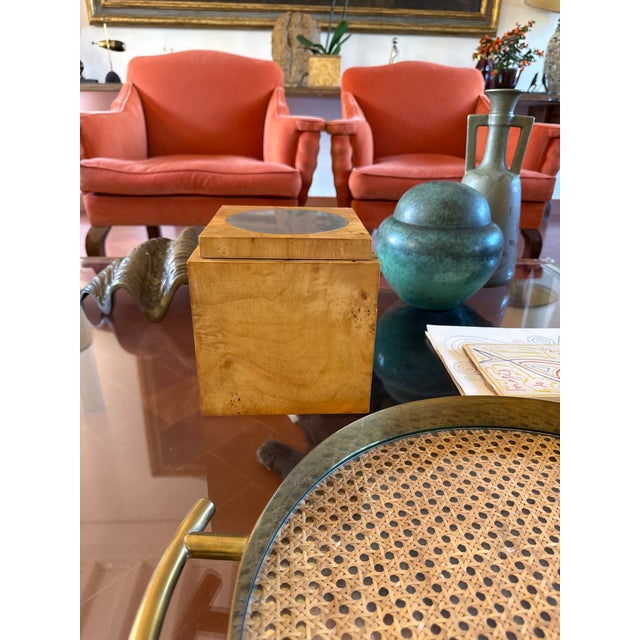 1970s Mid-Century Modern Tommaso Barbi, Burl Ice Bucket For Sale - Image 10 of 11