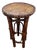 Vintage-Style Burnt Bamboo and Rattan Plant Stand -Accent Drink Side Table For Sale