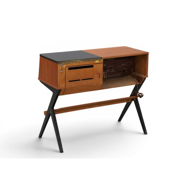 Mid 20th Century Mid 20th Century Philips Type F5574a Radio / Record Console in Teak For Sale - Image 5 of 7