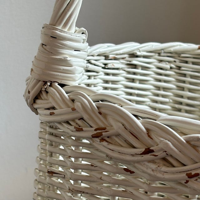 Mid-20th Century Circular European Market / Gathering Basket For Sale - Image 4 of 11