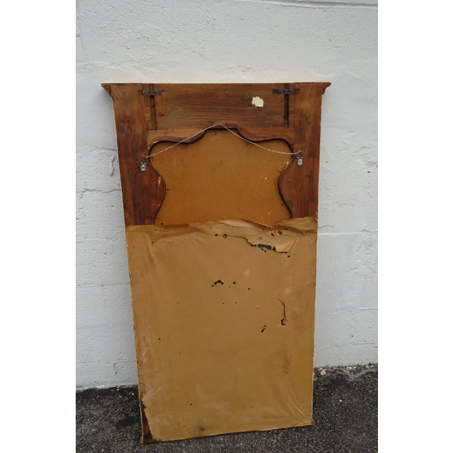 Early 1900s French Painted Trumeau Wall Fireplace Large Mirror For Sale In Miami - Image 6 of 13