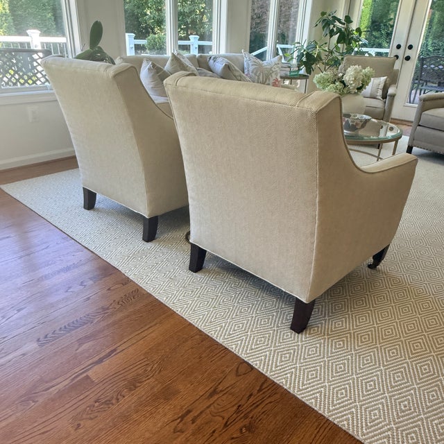 2010s Pair of Lee Industries Arm Chairs For Sale - Image 5 of 9