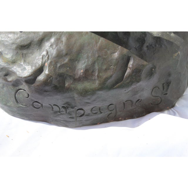 Antique Bronze Lady Figurine Signed Champagne Lg Title Charmeise circa 1900 For Sale - Image 18 of 18
