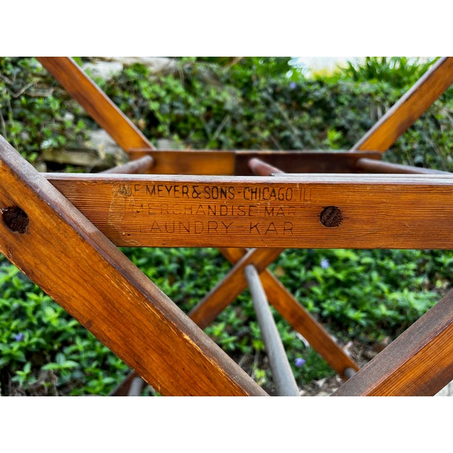 Early 20th Century Chicago Merchandise Mart Laundry Cart For Sale - Image 5 of 8