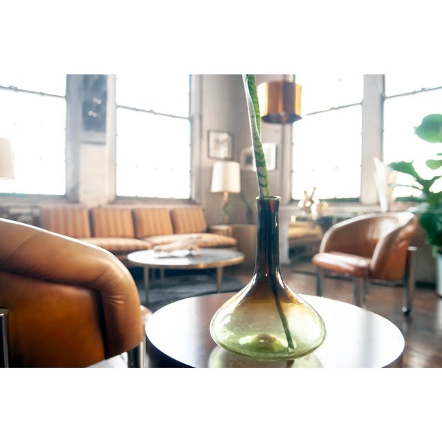 Brass 1960s Mid Century Modern Brass Drum Ceiling Light For Sale - Image 8 of 11