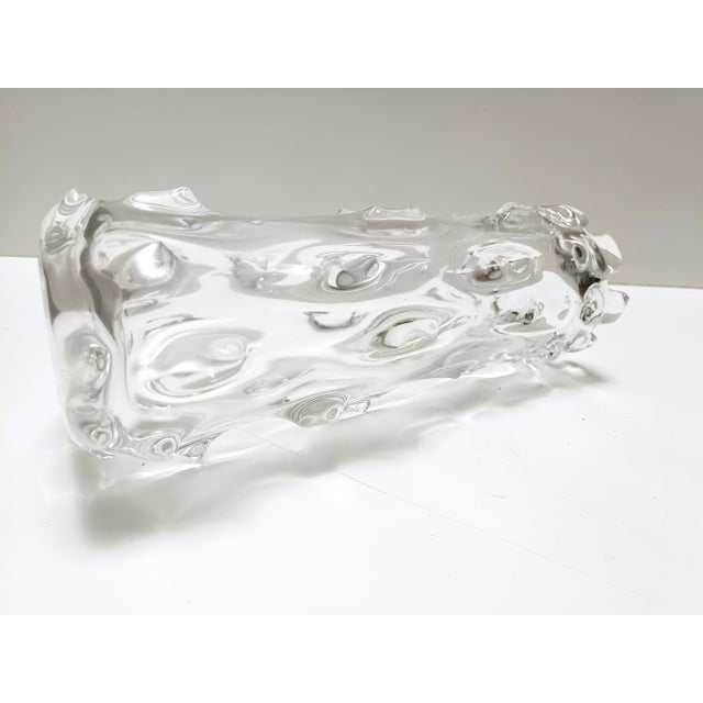 1940s Transparent Mugnoni Murano Glass Vase attributed to Ercole Barovier, Italy, 1940s For Sale - Image 5 of 9