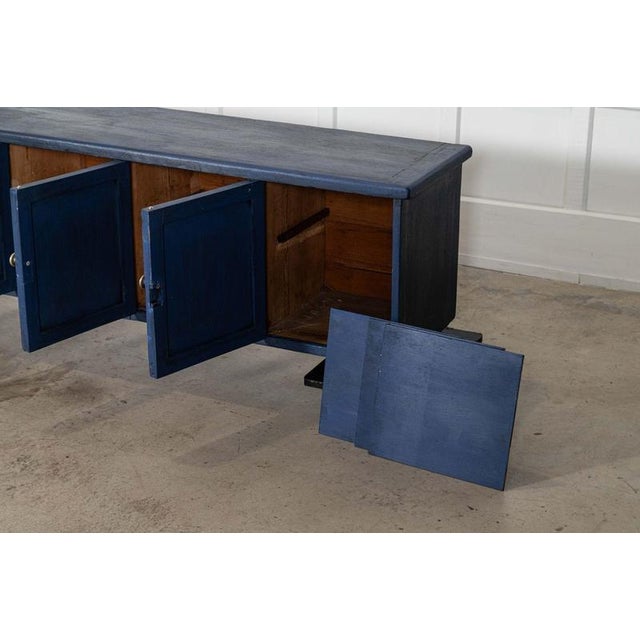 Large Antique English Painted Pine Bench, 1890 For Sale - Image 9 of 17