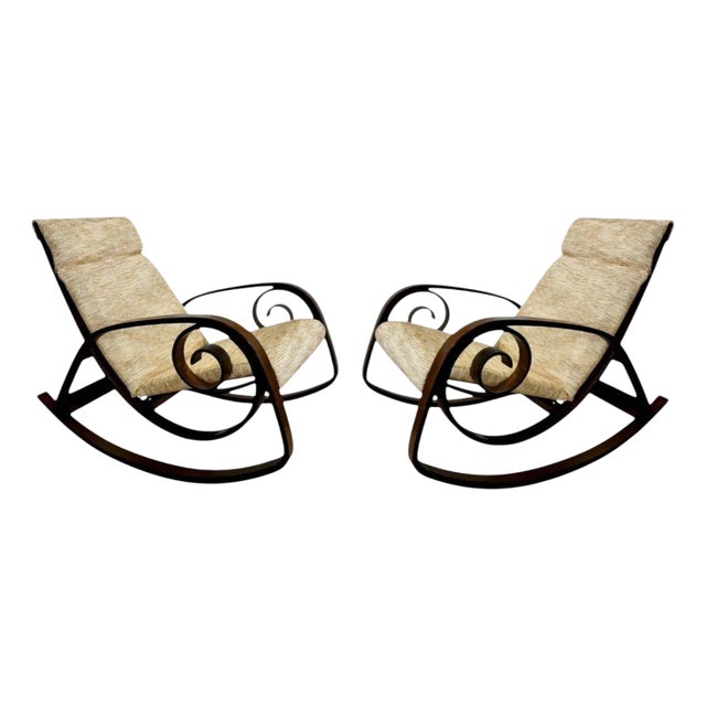 Pair George Mulhauser for Plycraft “Sultana” Rocking Chairs, 1960 For Sale
