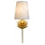 Worlds Away Matthew Izzo Home - Delilah Gold Leaf Wall Sconce With Linen Shade For Sale - Image 4 of 4