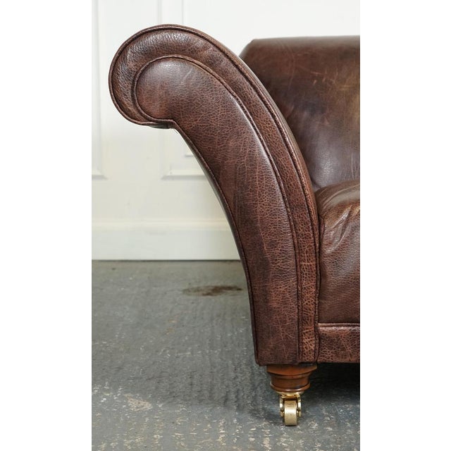 Brown Fishpools Heritage Brown Leather Sofa For Sale - Image 8 of 18