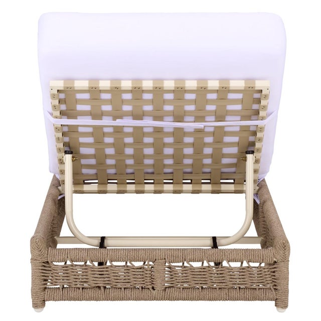 Callan Chaise Lounge, Heather Tan/White For Sale - Image 12 of 12