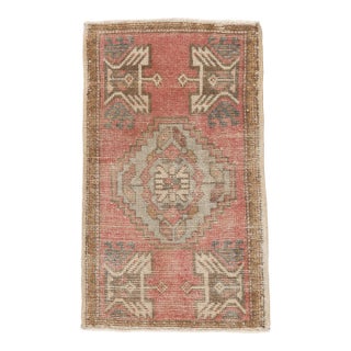 Minimal Vintage Turkish Door Mat Rug -1' 8'' X 3' 1'' For Sale