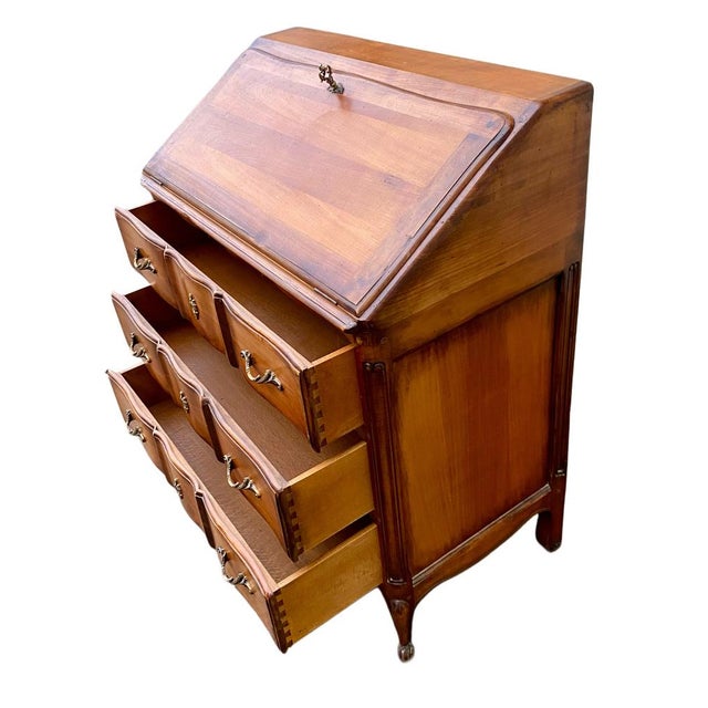 Louis XV Style Secretaire in Fruitwood, 1920s For Sale - Image 6 of 10