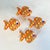 Orange Mid-Century Boho Chic Coastal Palm Beach Chic Fish Napkin Rings - Set of 4. For Sale - Image 8 of 8