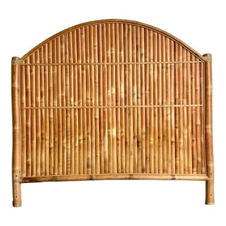 Vintage Boho Split Bamboo King Headboard For Sale