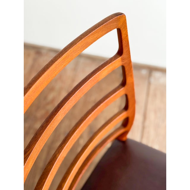 Model 82 Embassy Chair in Teak and Leather by Niels Otto Møller for J.L. Moller For Sale - Image 9 of 16