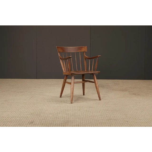 Mid-Century Willett Furniture Company Solid Cherry Spindle-Back Armchairs For Sale - Image 14 of 18