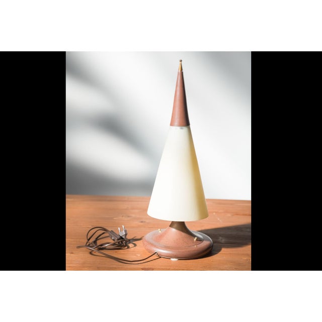 Metal Vintage Brass and Glass Table Lamp, 1970s For Sale - Image 7 of 7